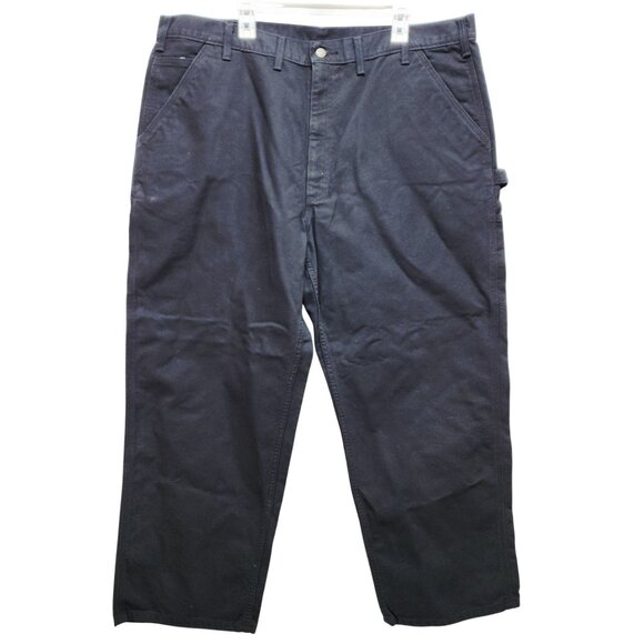 Carhartt Mens Loose Fit Carpenter Pants 44x30 Black Durable Workwear - Picture 1 of 9